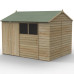 4Life Overlap Pressure Treated 10 x 8 Reverse Apex Double Door Shed